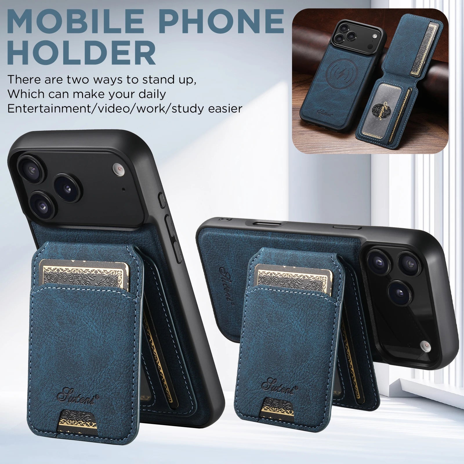 Wireless Charging leather Phone Case