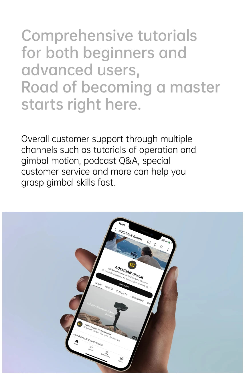 Handheld Gimbal Stabilizer SmartXE for iPhone Android AI Face