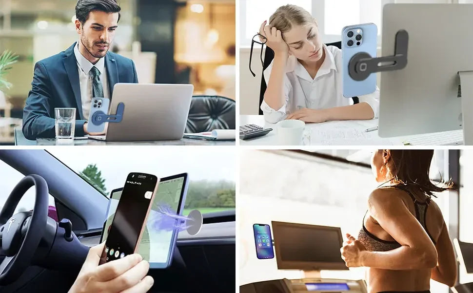 Magnetic Laptop Phone Holder Computer Monitor Side