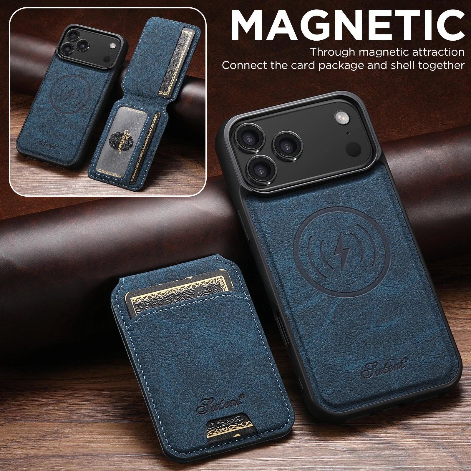Wireless Charging leather Phone Case