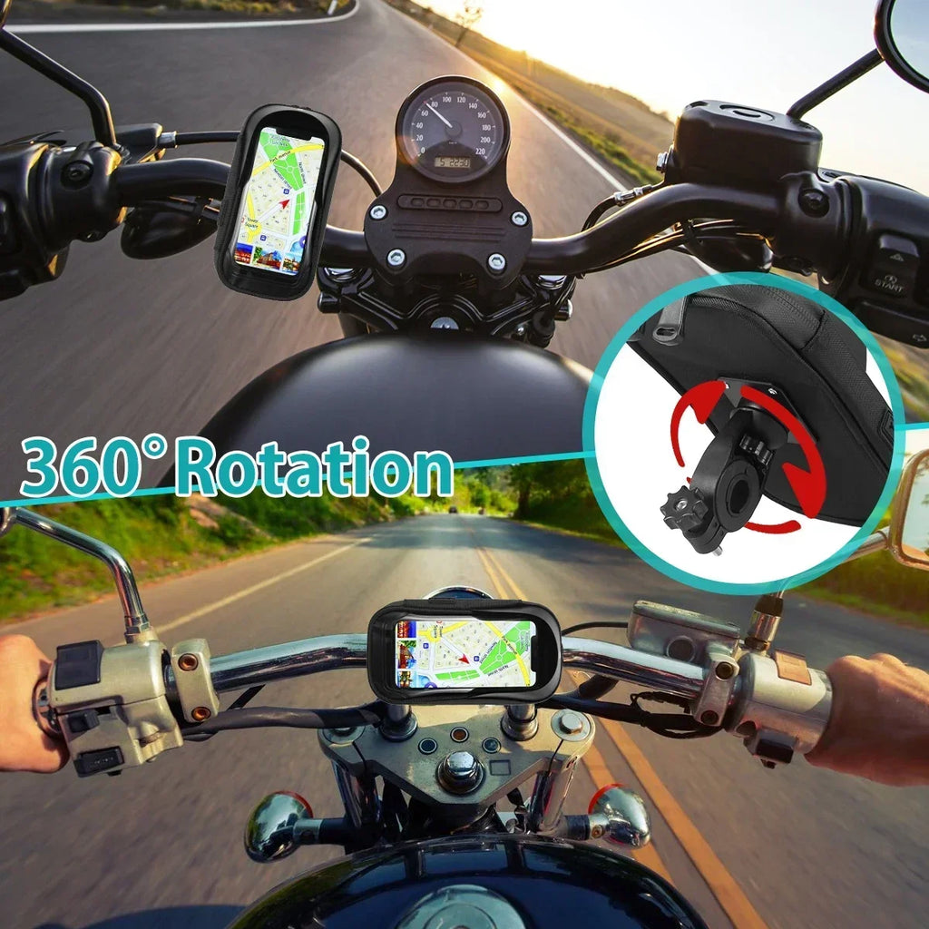 Bicycle Motorcycle Waterproof 360° Rotation Phone Holder
