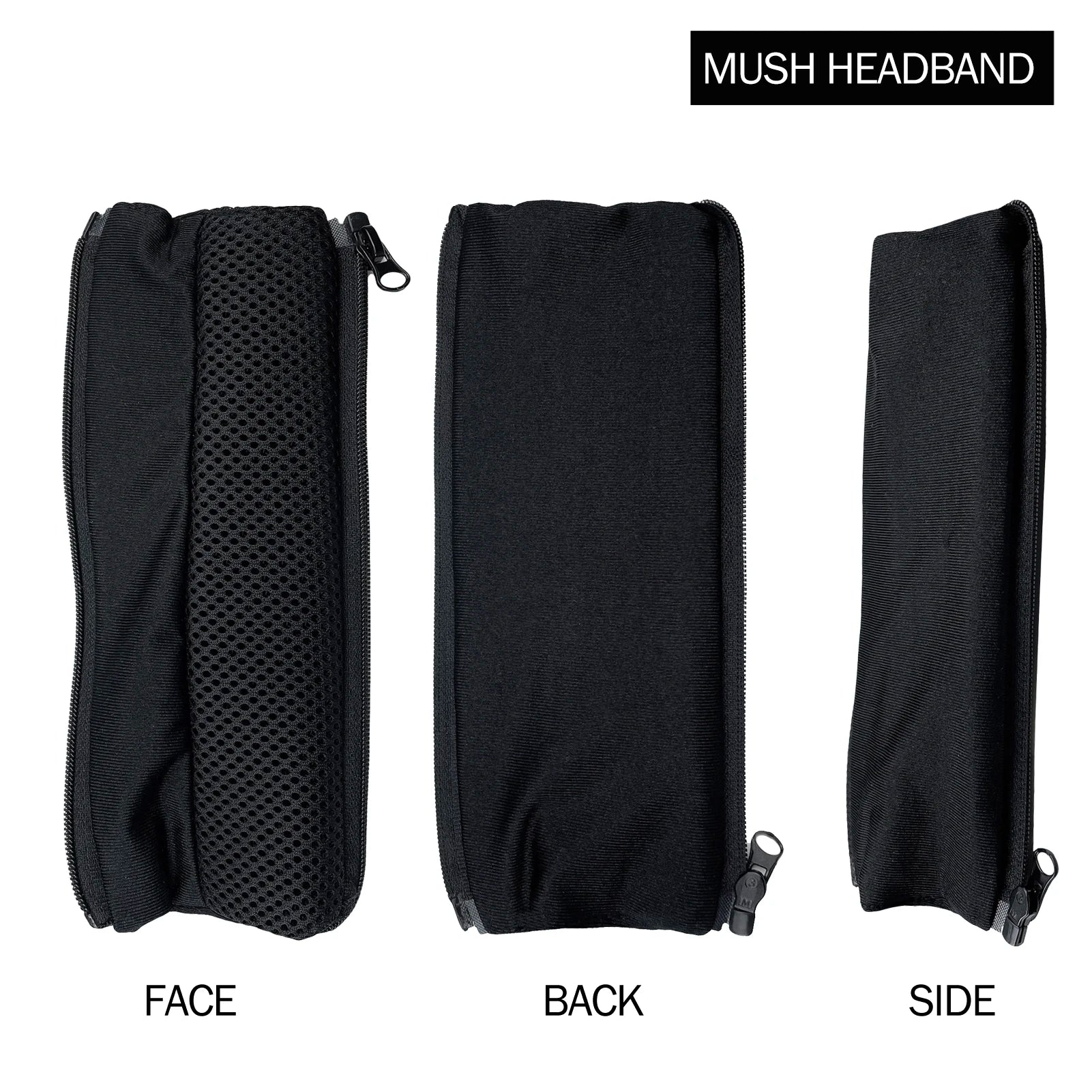 Full Closure Headphone Headband Cover Zipper