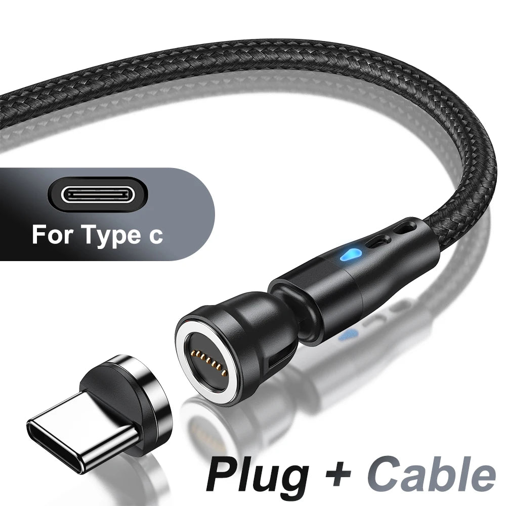 magnetic rotating phone cable