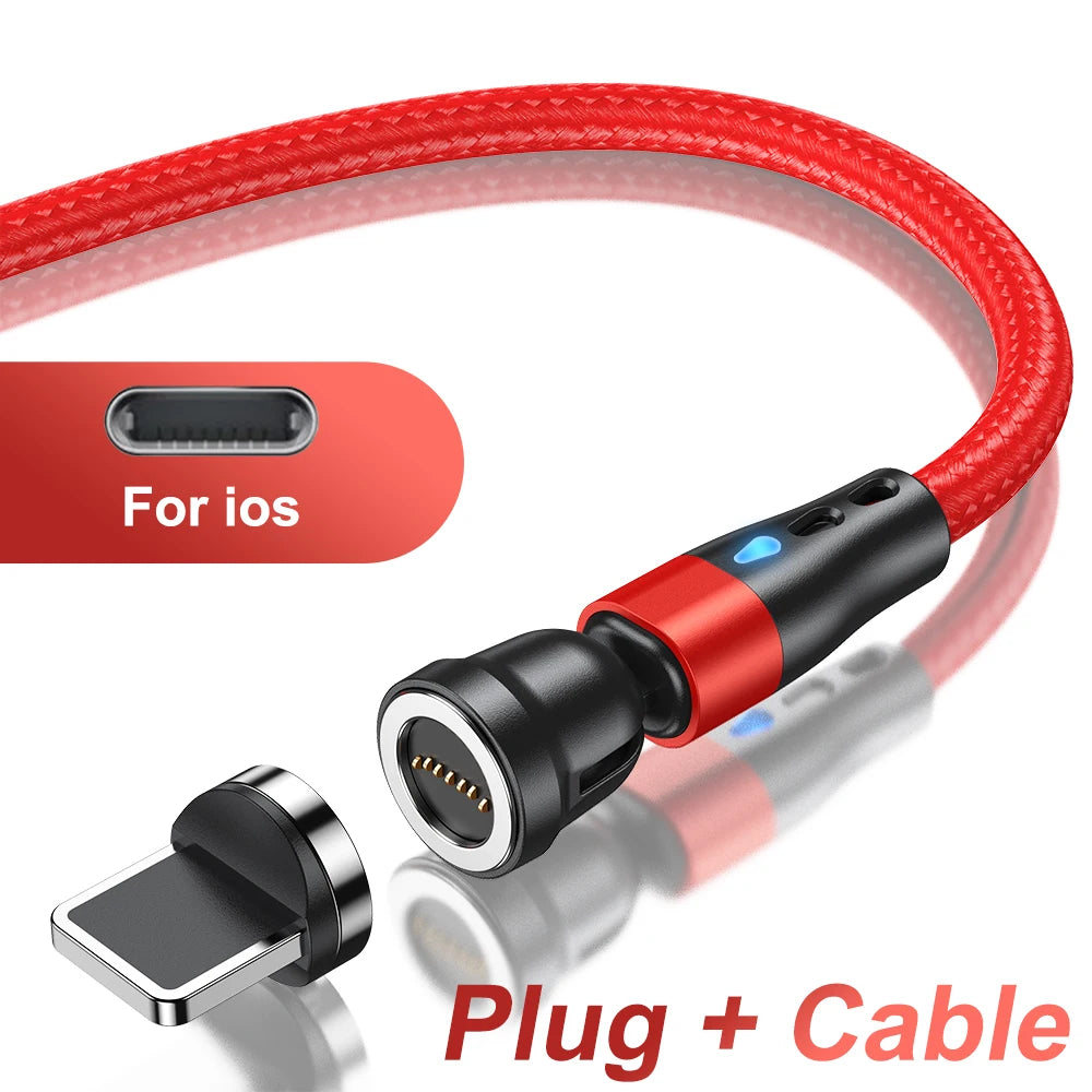 magnetic rotating phone cable