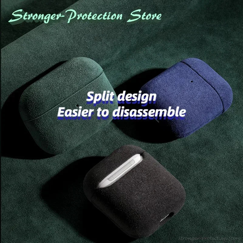Italian Suede Leather Case For Airpods