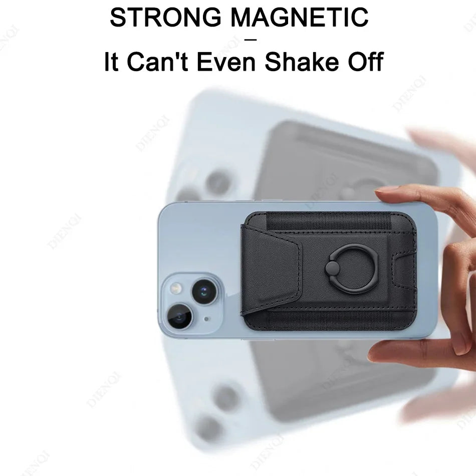 Magnetic IPhone leather Card Holder
