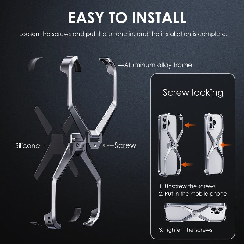 Luxury Aluminium Rimless Phone Case