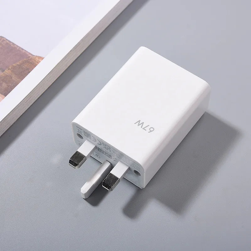 Fast Charger UK Plug Turbo Charge Adapter  Usb Type C Cable