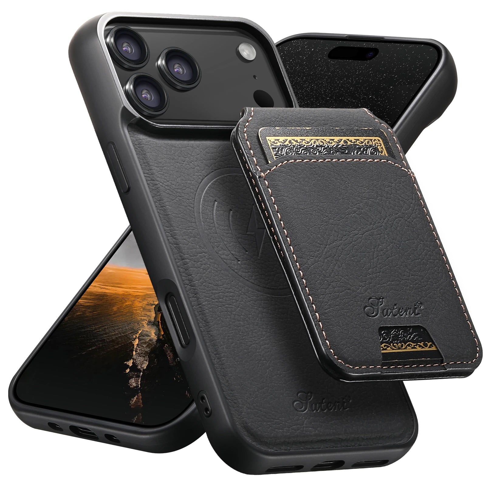 Wireless Charging leather Phone Case