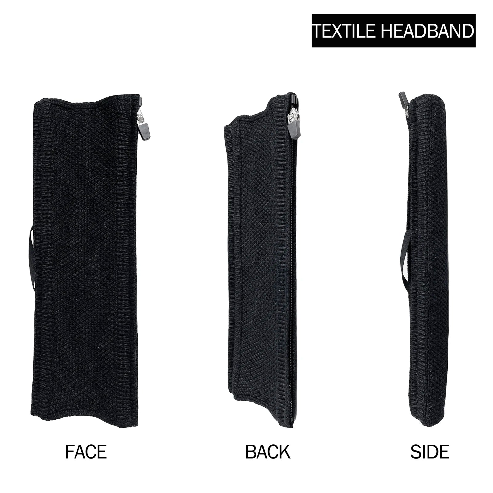 Full Closure Headphone Headband Cover Zipper