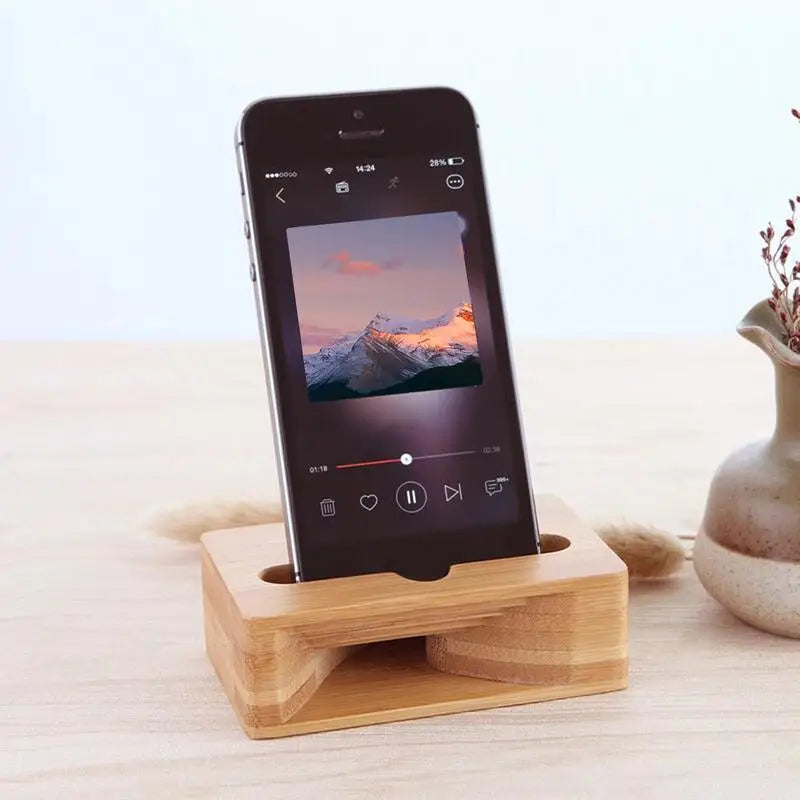 Wood Cell Phone Stand Mobile Phone Sound Amplifier