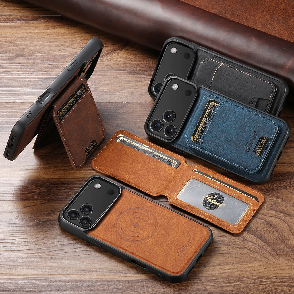 Wireless Charging leather Phone Case