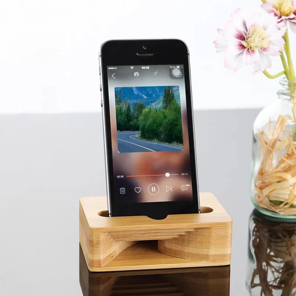 Wood Cell Phone Stand Mobile Phone Sound Amplifier