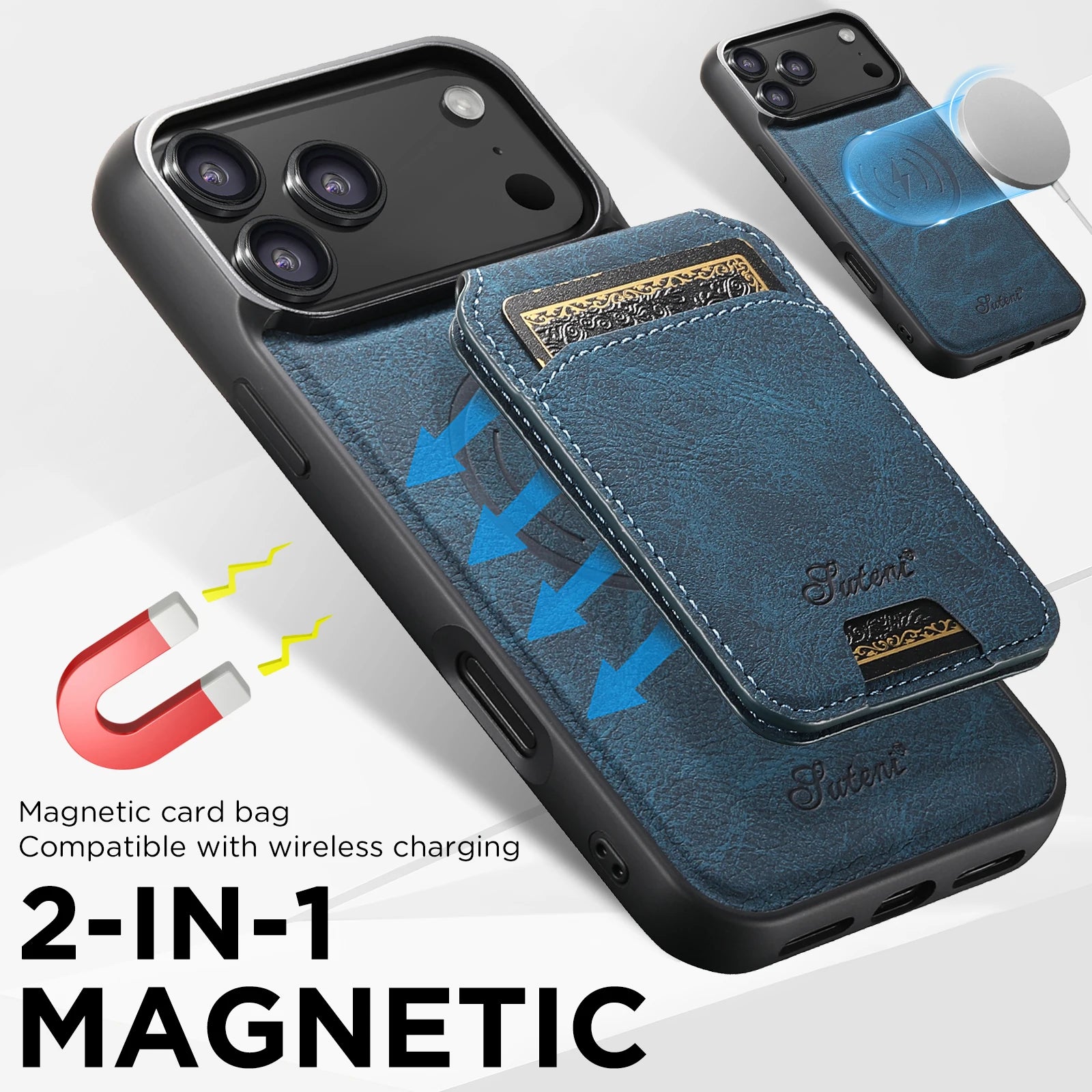 Wireless Charging leather Phone Case