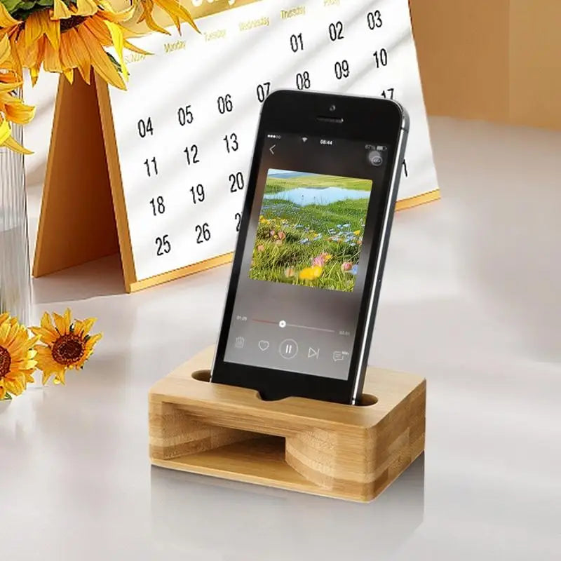 Wood Cell Phone Stand Mobile Phone Sound Amplifier