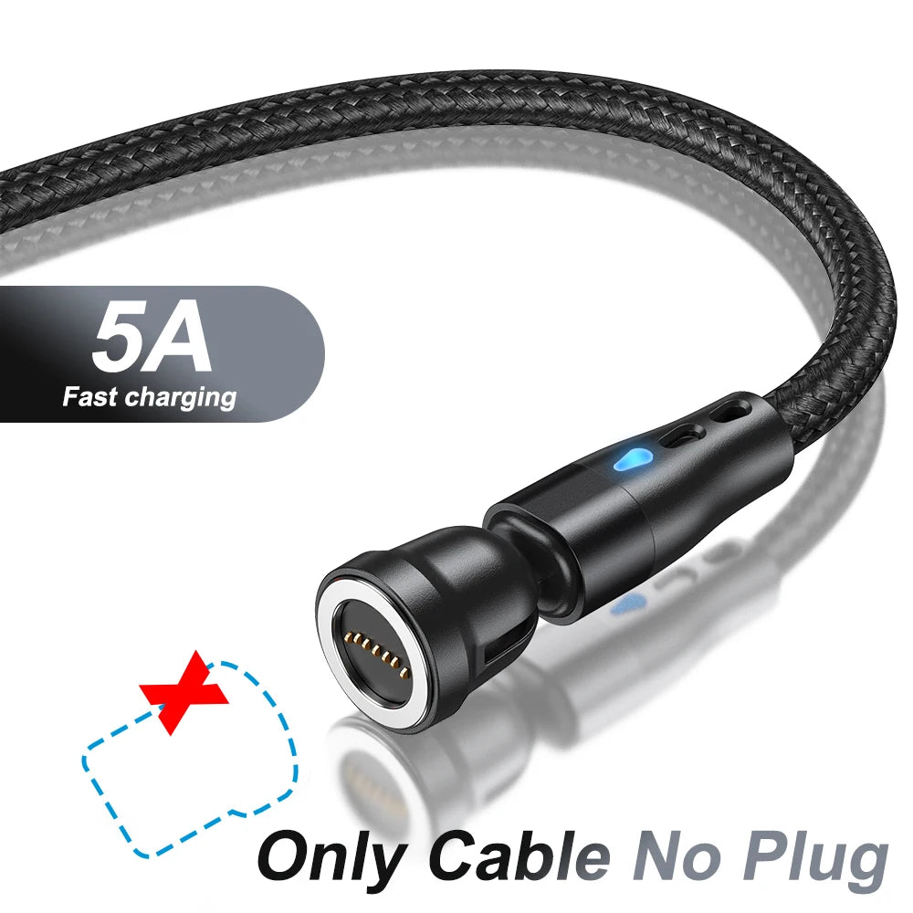 magnetic rotating phone cable
