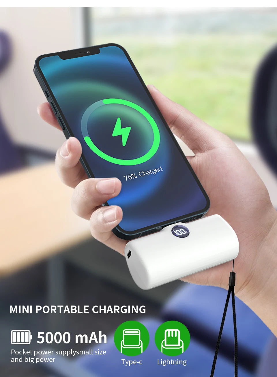 Portable Charger for iPhone Charging Power Bank