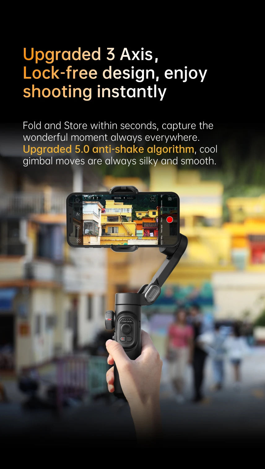 Handheld Gimbal Stabilizer SmartXE for iPhone Android AI Face