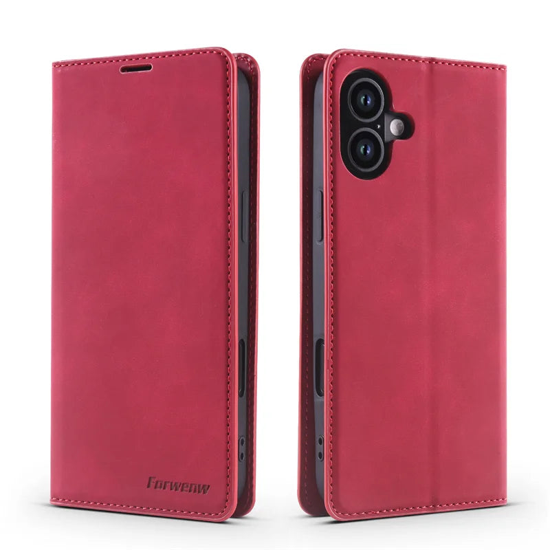 Retro Magnetic Flip Leather Case for iPhones
