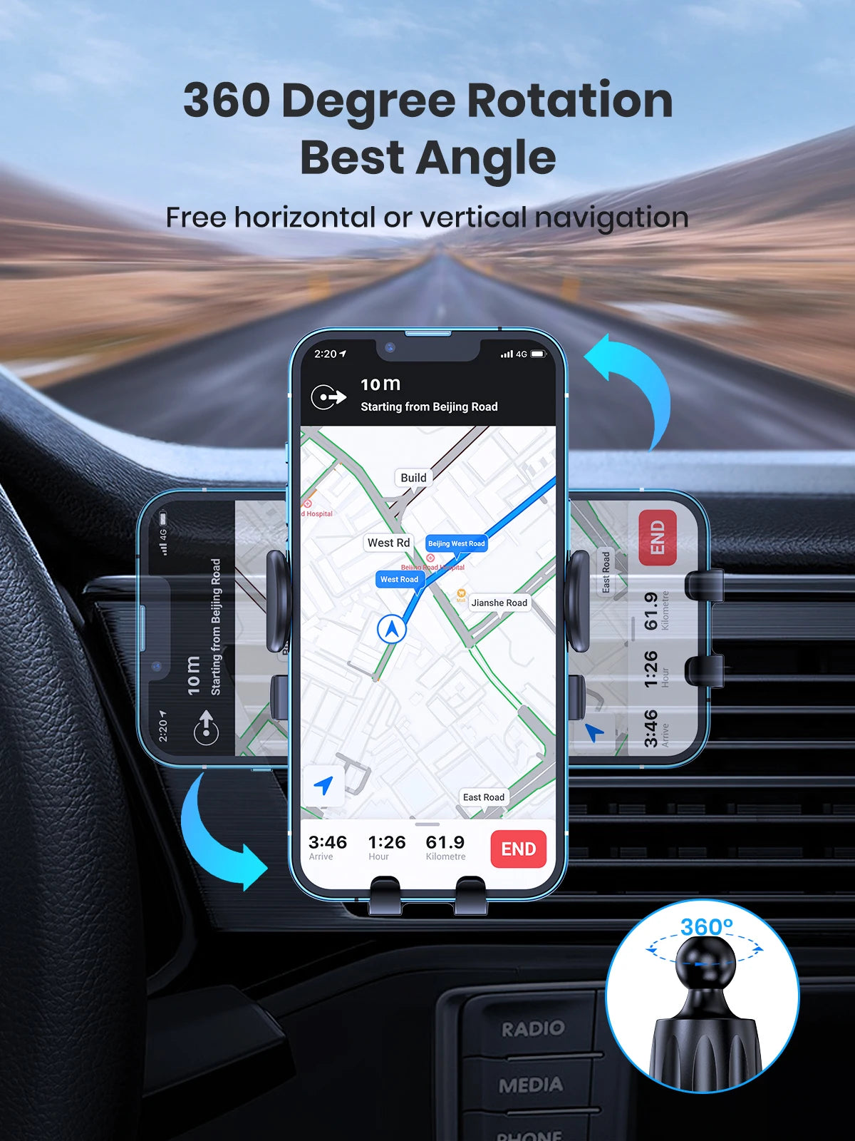 Car Phone Holder Mount