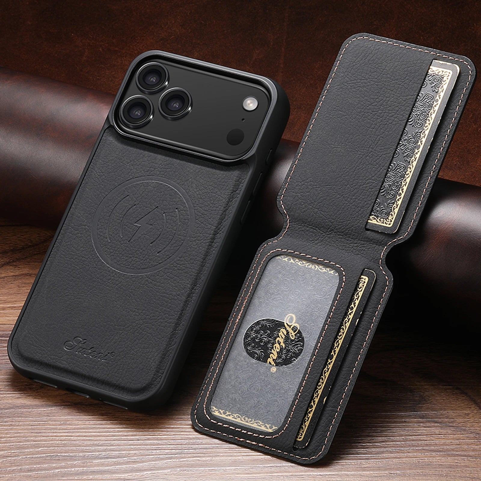 Wireless Charging leather Phone Case