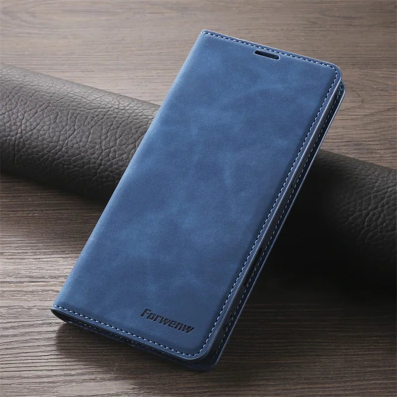 Retro Magnetic Flip Leather Case for iPhones