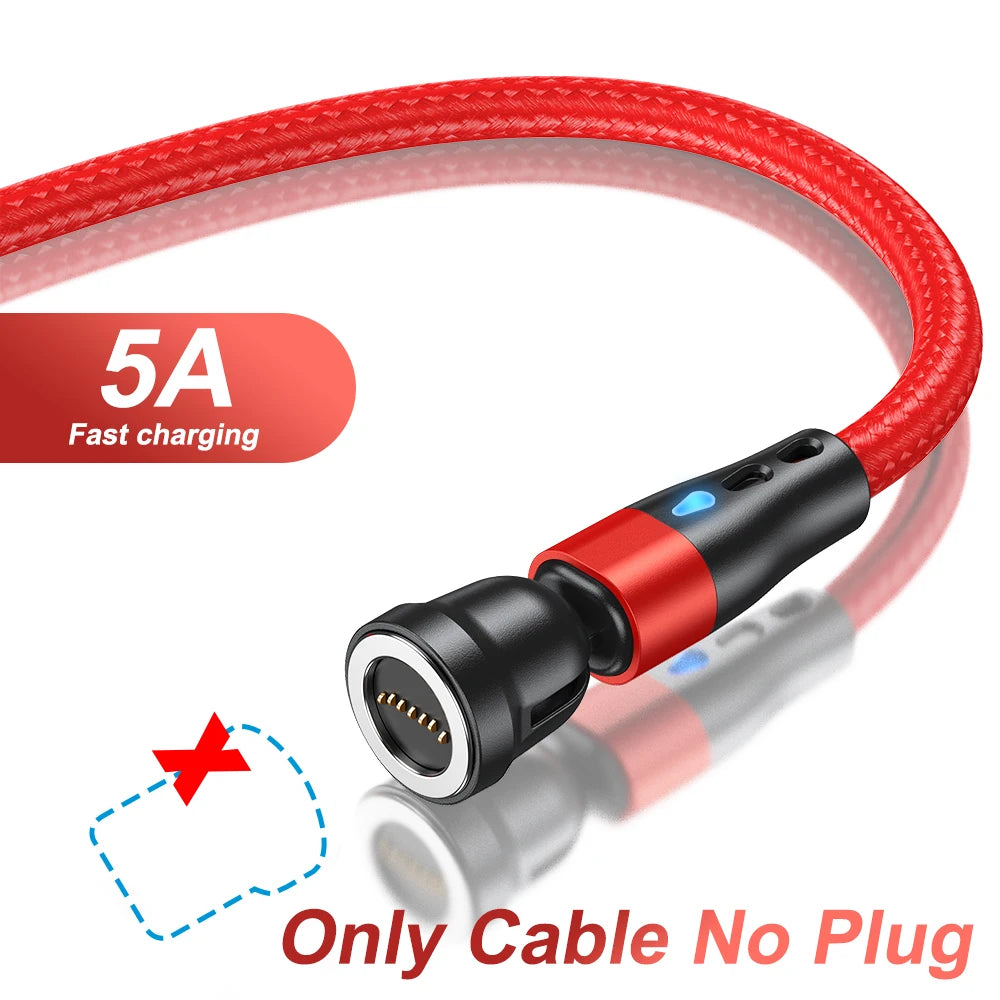 magnetic rotating phone cable