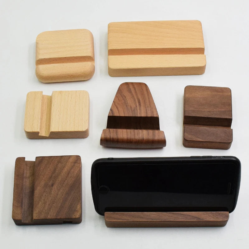 Solid Wood Cell Phone Rack Stand Holder