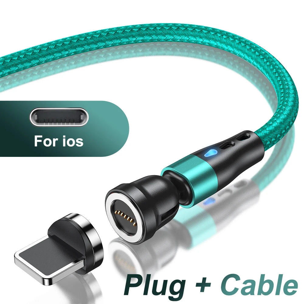 magnetic rotating phone cable