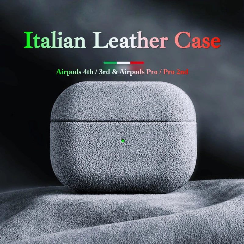 Italian Suede Leather Case For Airpods