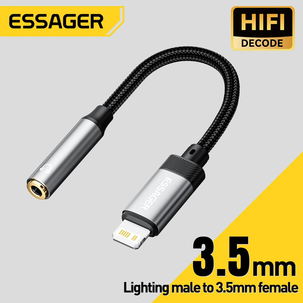 3.5mm jack Audio Adapter Headphone Aux Cable Type C and  iphone