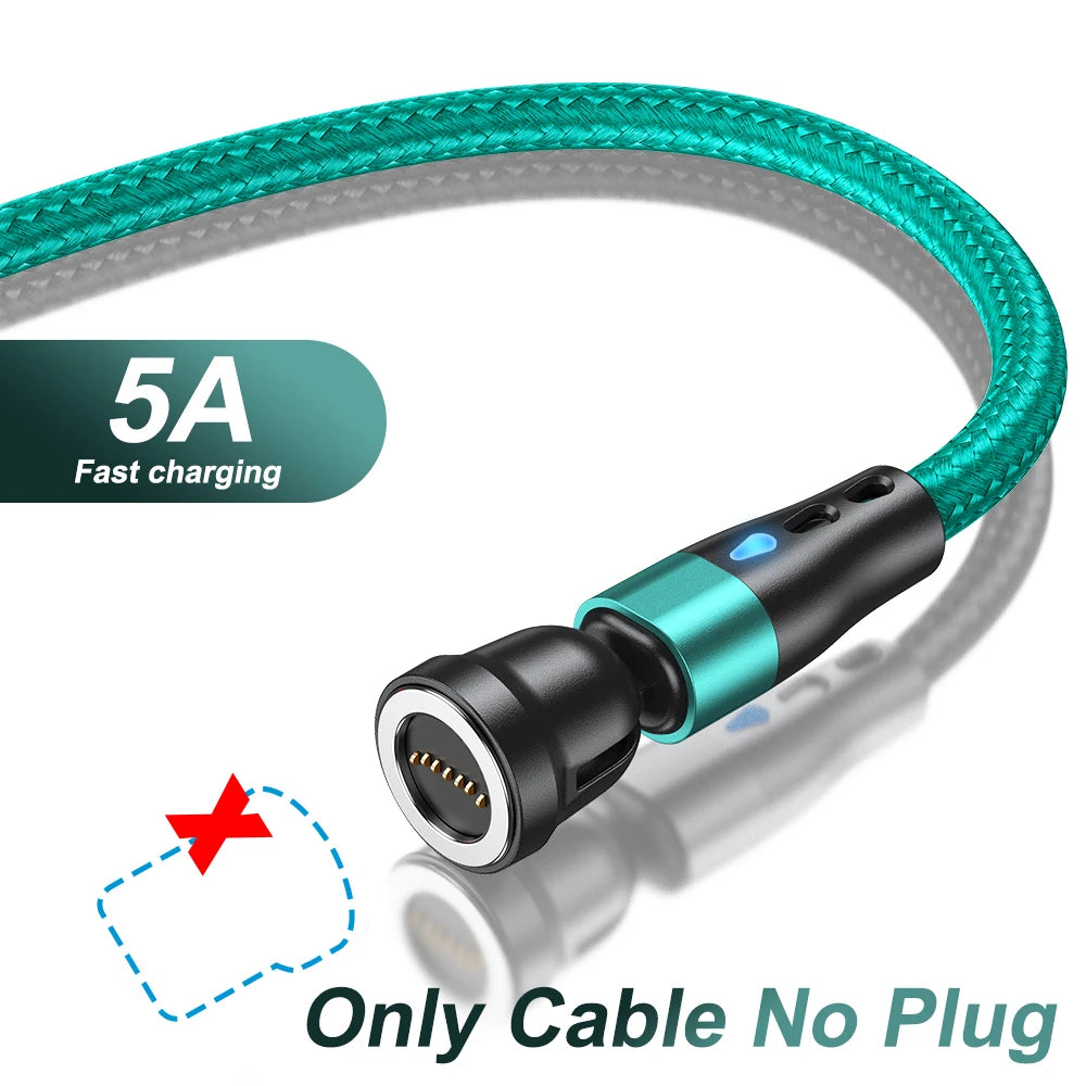 magnetic rotating phone cable