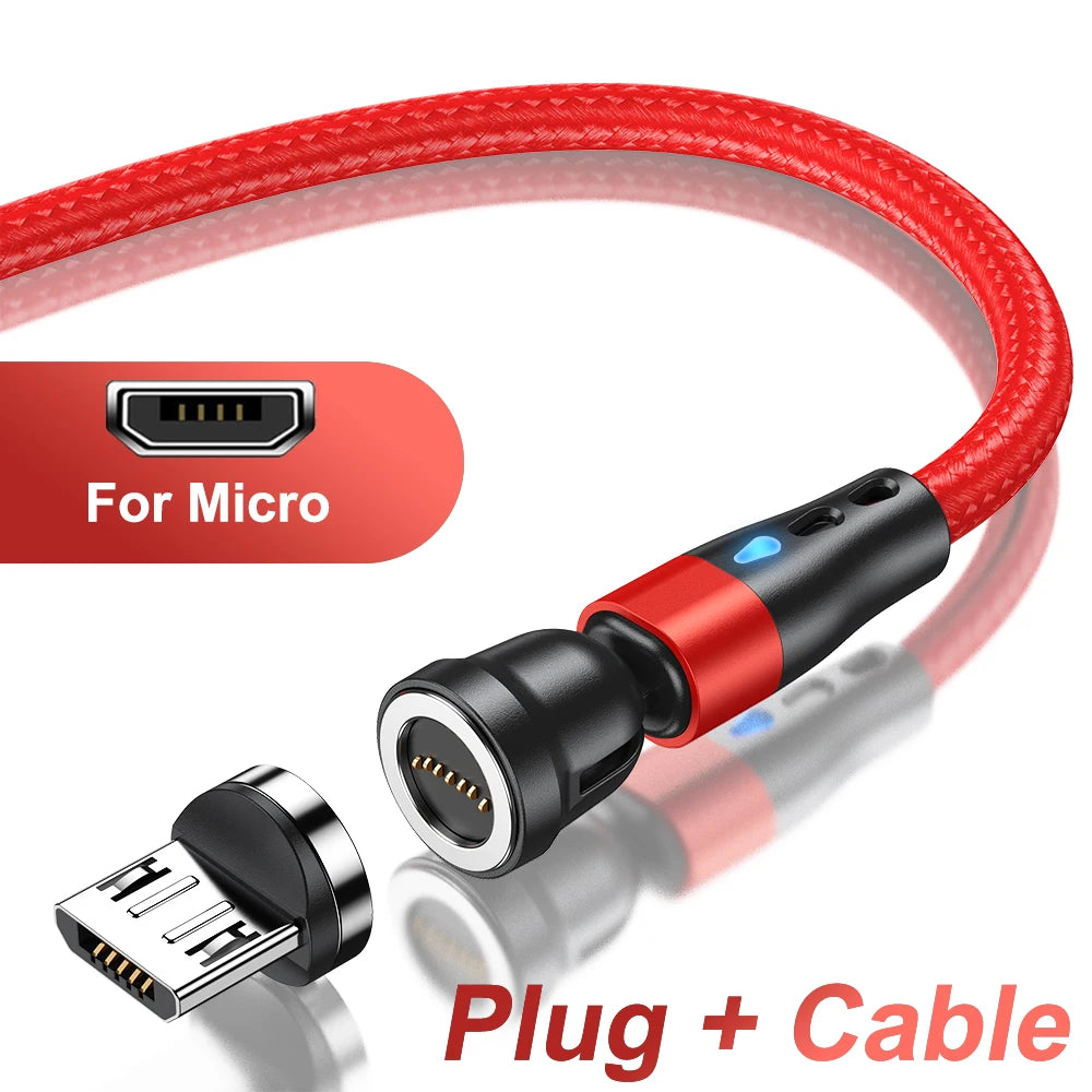 magnetic rotating phone cable
