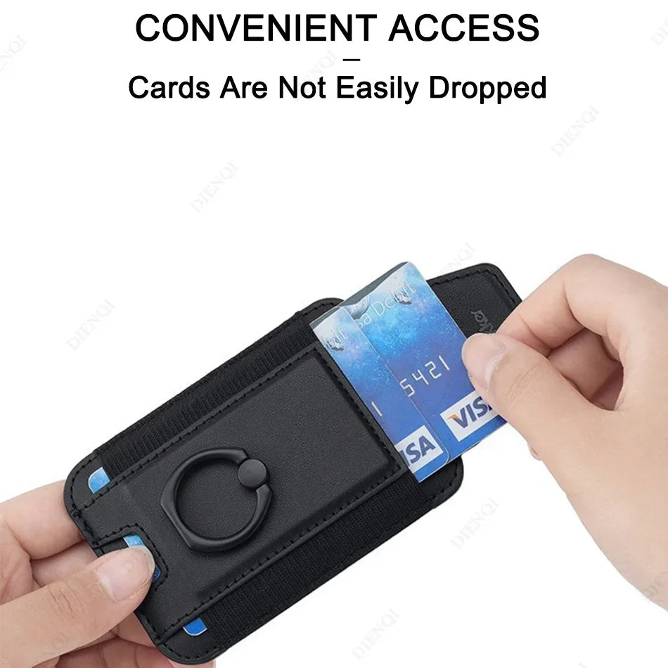 Magnetic IPhone leather Card Holder