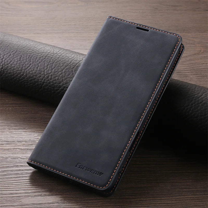 Retro Magnetic Flip Leather Case for iPhones