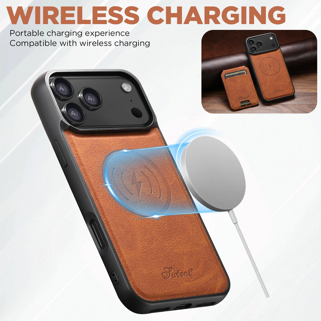 Wireless Charging leather Phone Case