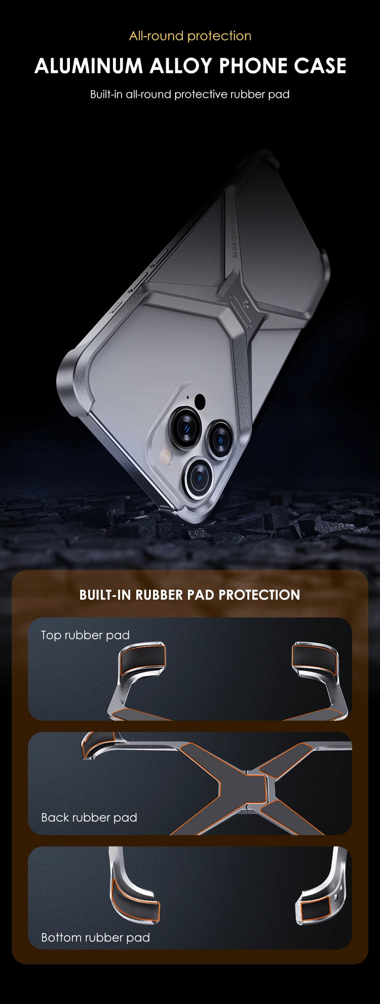 Luxury Aluminium Rimless Phone Case