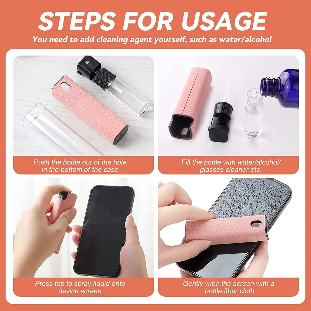 2 In 1 Phone Screen Cleaner Spray