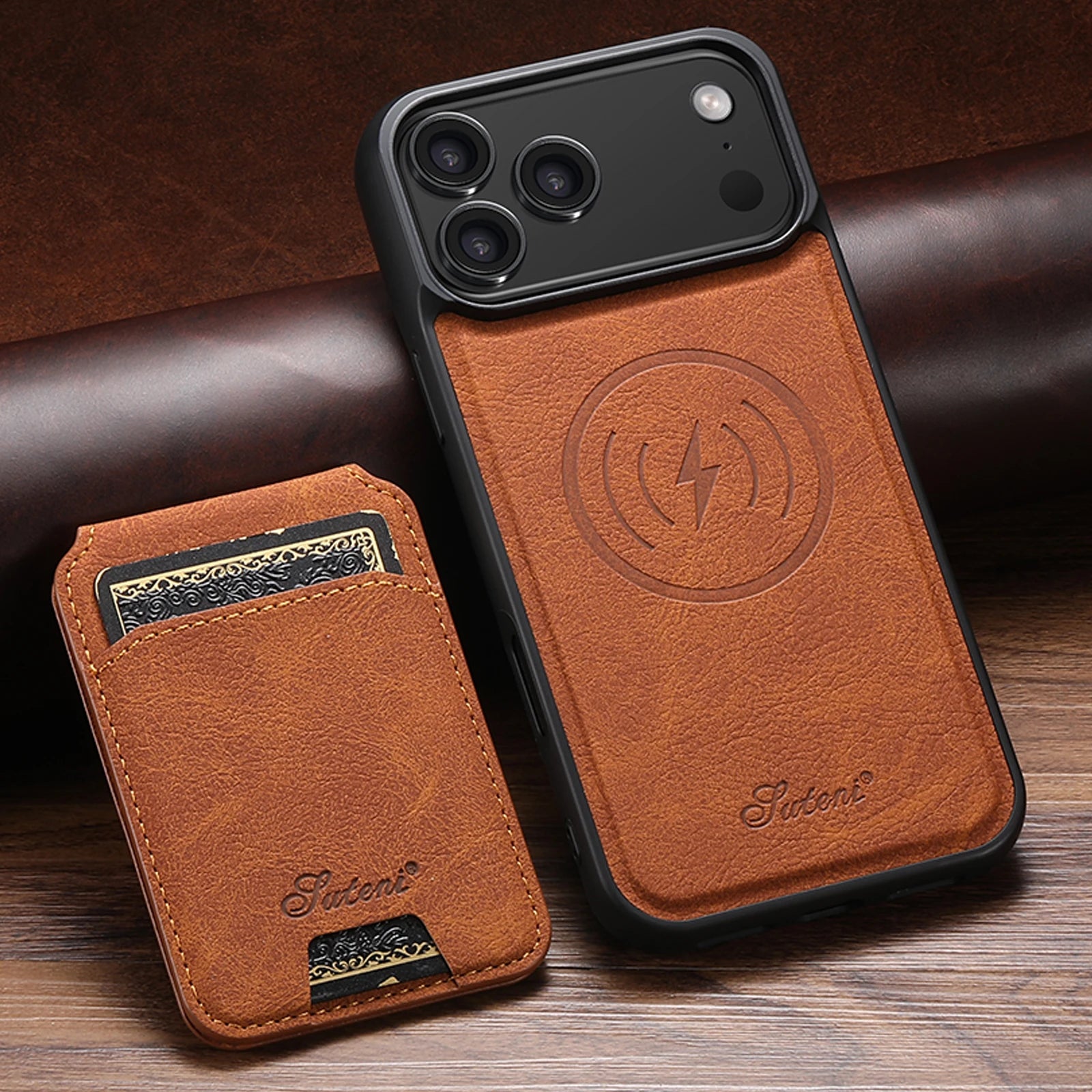 Wireless Charging leather Phone Case