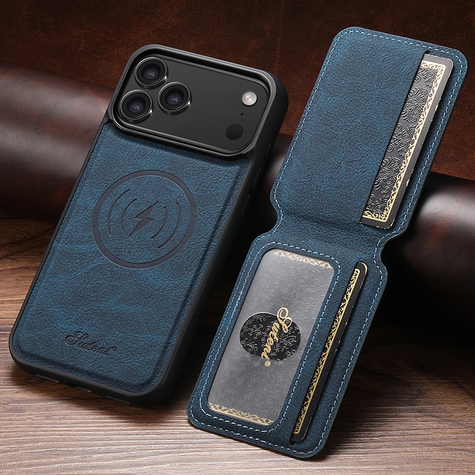 Wireless Charging leather Phone Case