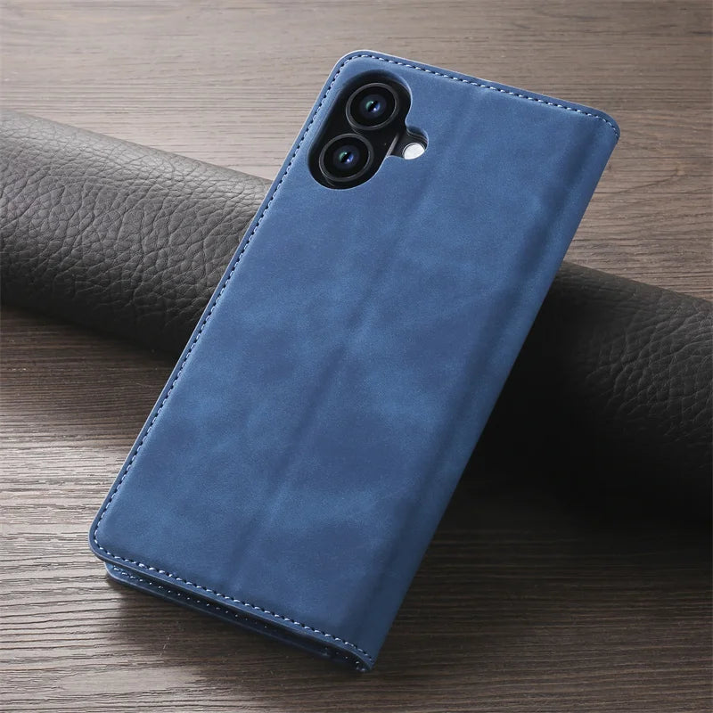 Retro Magnetic Flip Leather Case for iPhones