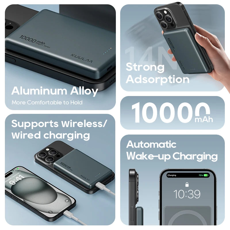 Power Bank 10000mAh Mini Magnetic powebank