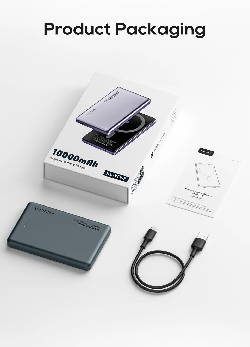 Power Bank 10000mAh Mini Magnetic powebank