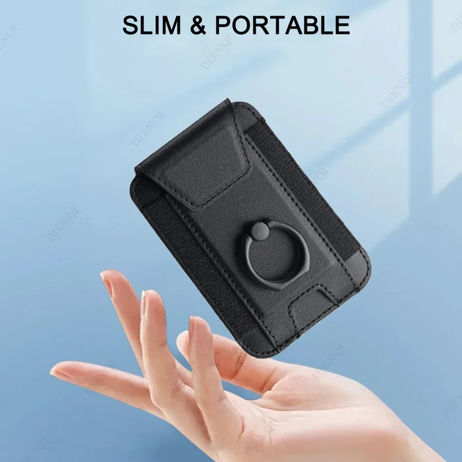 Magnetic IPhone leather Card Holder
