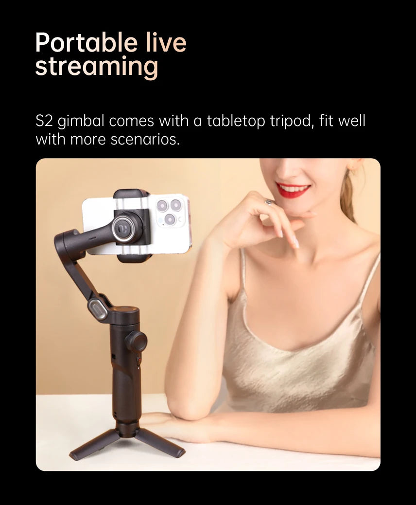 Handheld Gimbal Stabilizer SmartXE for iPhone Android AI Face