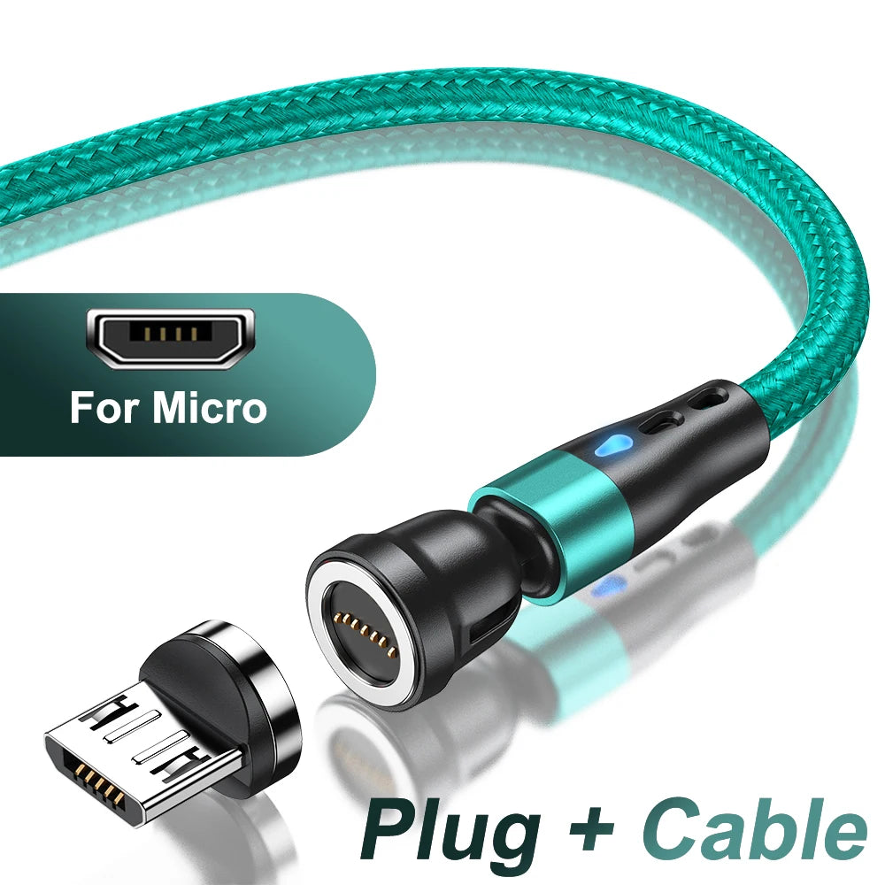 magnetic rotating phone cable