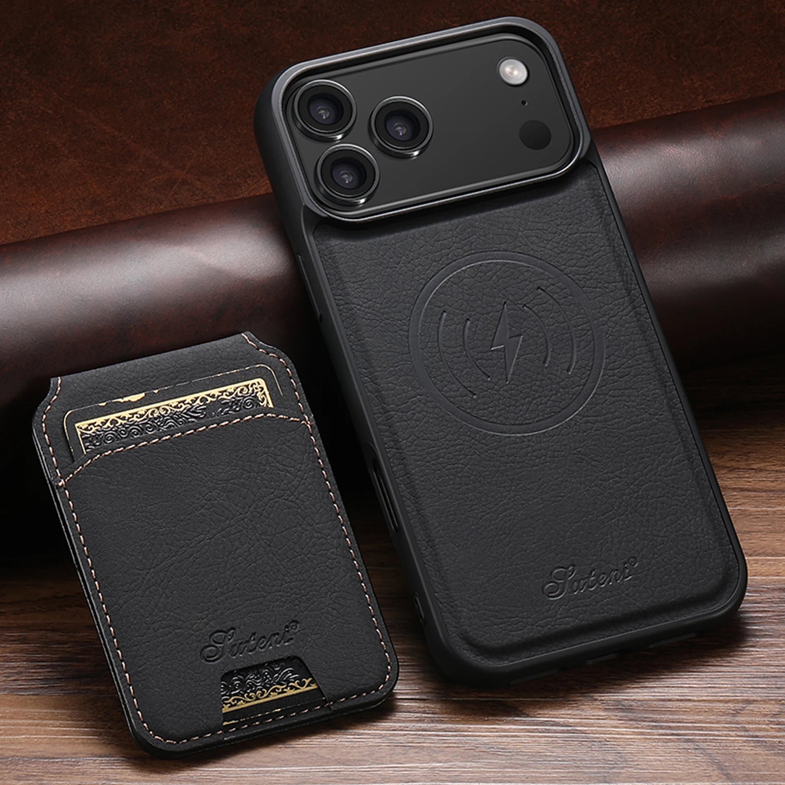 Wireless Charging leather Phone Case