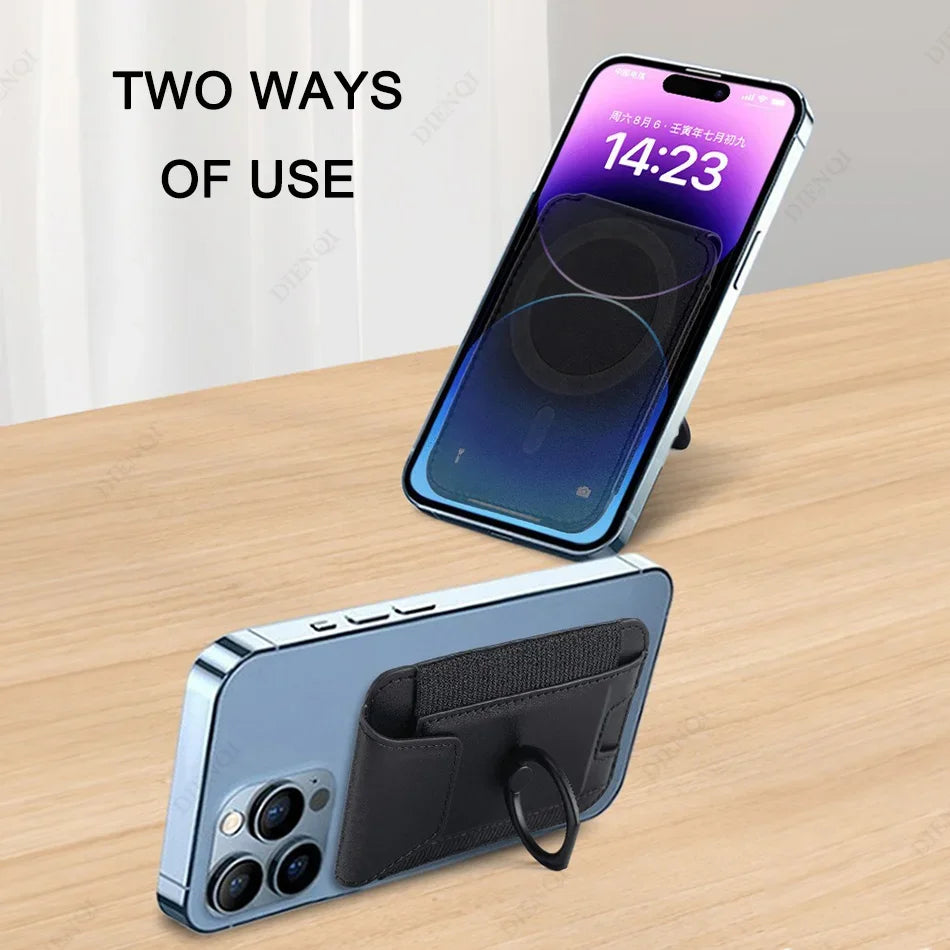 Magnetic IPhone leather Card Holder