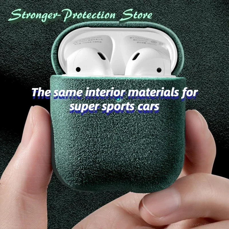Italian Suede Leather Case For Airpods