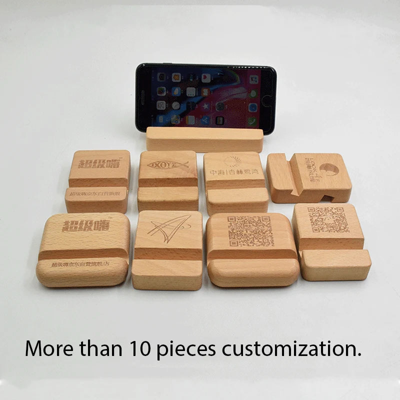 Solid Wood Cell Phone Rack Stand Holder